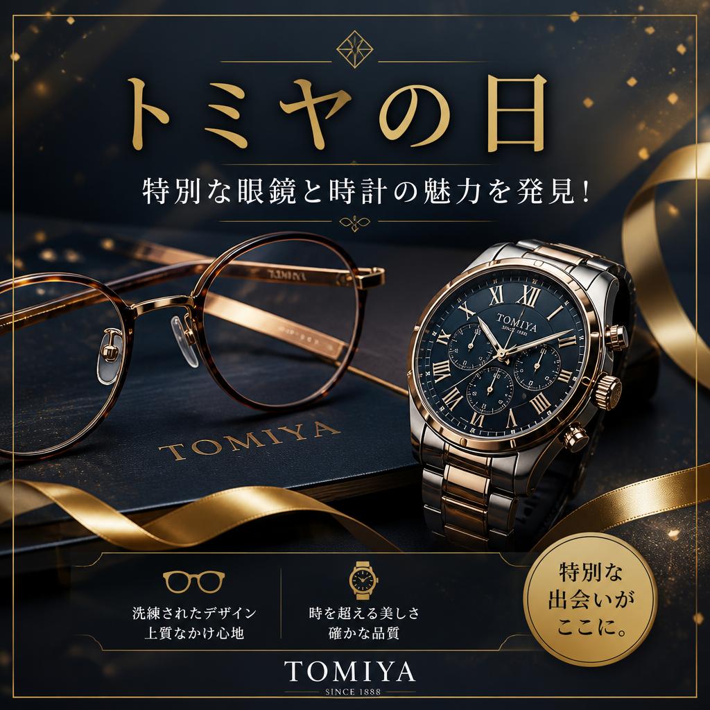 トミヤの日、特別な眼鏡と時計の魅力を発見！